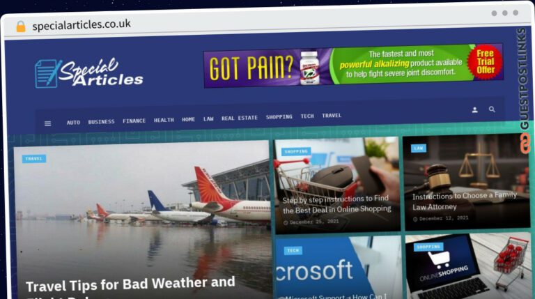 Publish Guest Post on specialarticles.co.uk