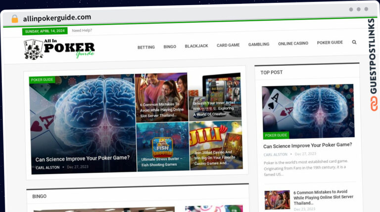 Publish Guest Post on allinpokerguide.com