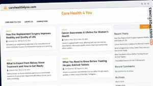 Publish Guest Post on corehealth4you.com