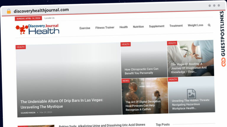 Publish Guest Post on discoveryhealthjournal.com