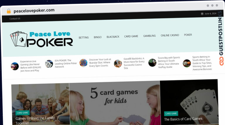 Publish Guest Post on peacelovepoker.com
