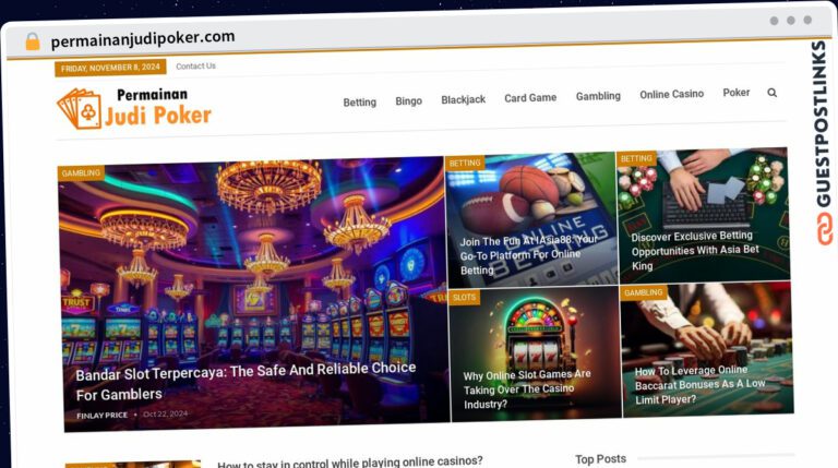 Publish Guest Post on permainanjudipoker.com