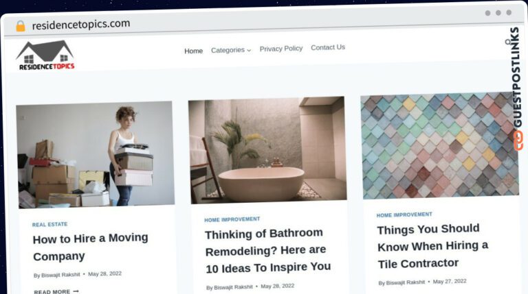 Publish Guest Post on residencetopics.com