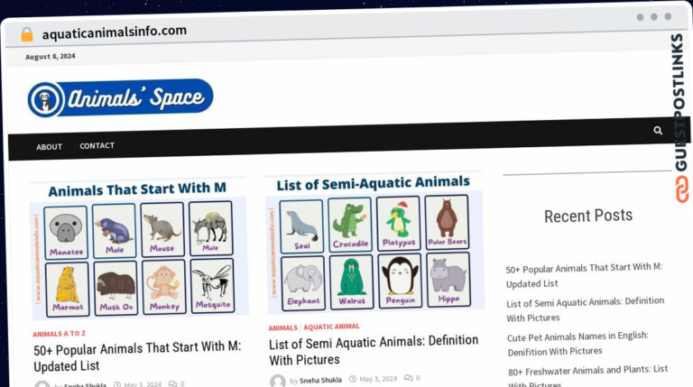 Publish Guest Post on aquaticanimalsinfo.com