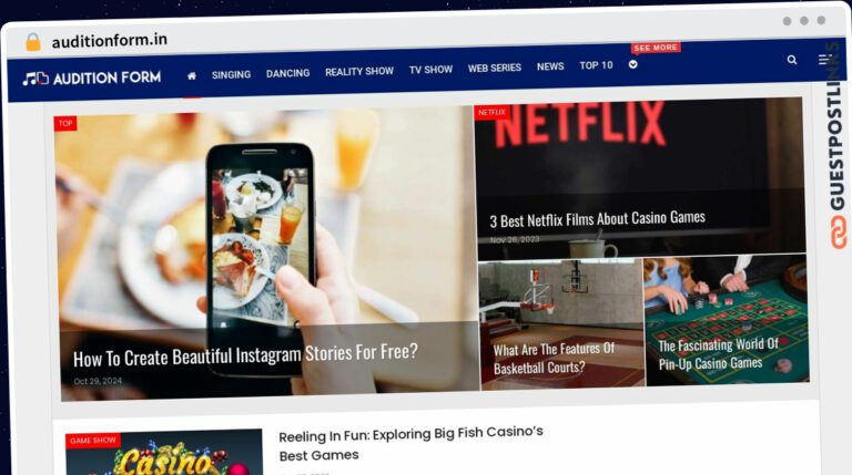 Publish Guest Post on auditionform.in