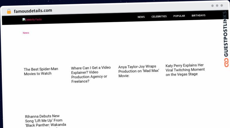 Publish Guest Post on famousdetails.com