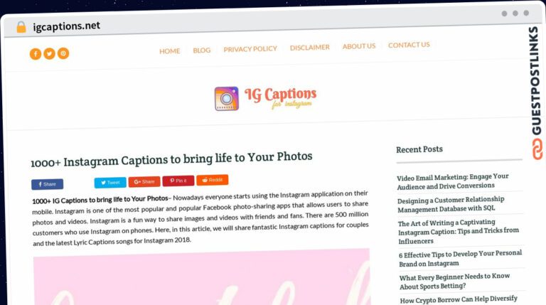 Publish Guest Post on igcaptions.net