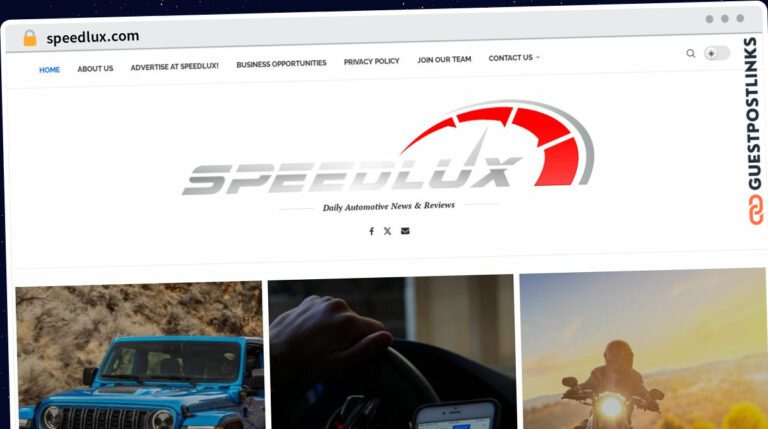 Publish Guest Post on speedlux.com