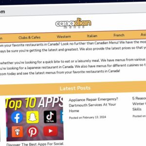 Publish Guest Post on canadianmenus.com
