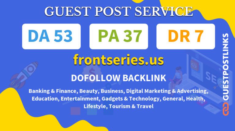 Buy Guest Post on frontseries.us
