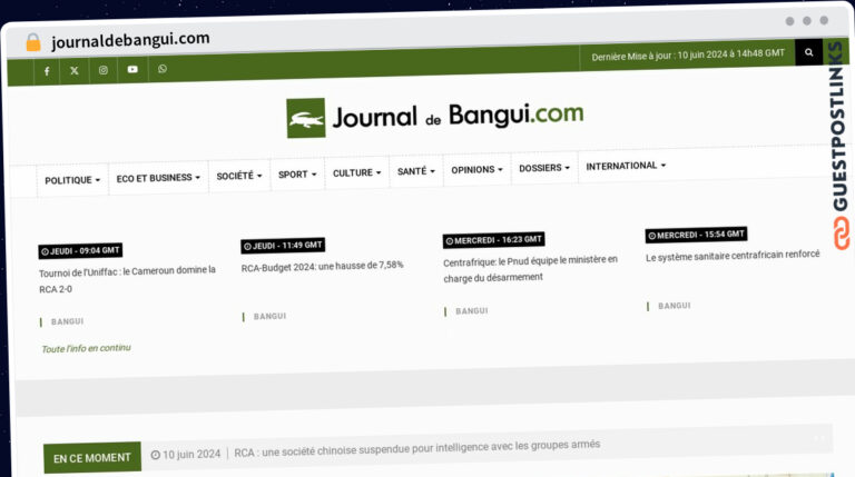Publish Guest Post on journaldebangui.com