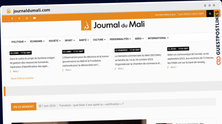 Publish Guest Post on journaldumali.com