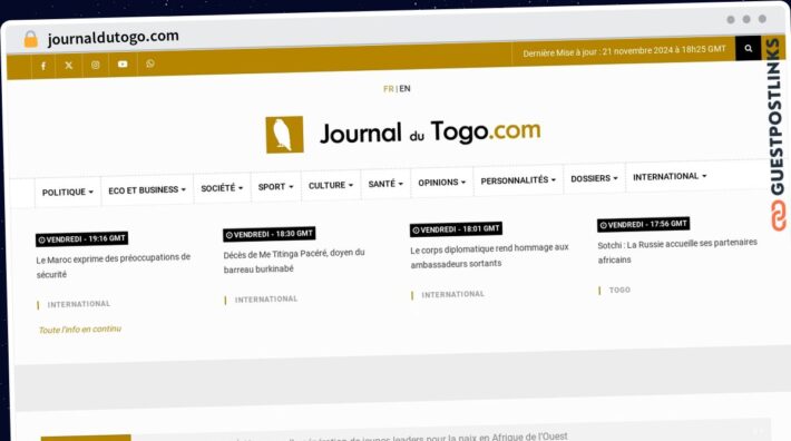 Publish Guest Post on journaldutogo.com