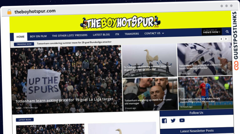 Publish Guest Post on theboyhotspur.com