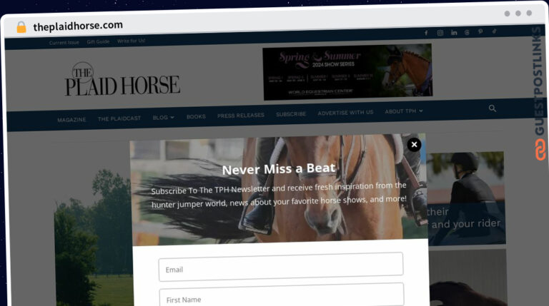 Publish Guest Post on theplaidhorse.com