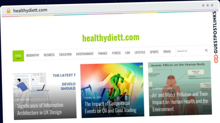 Publish Guest Post on healthydiett.com