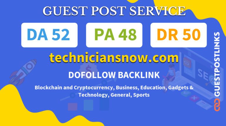 Buy Guest Post on techniciansnow.com