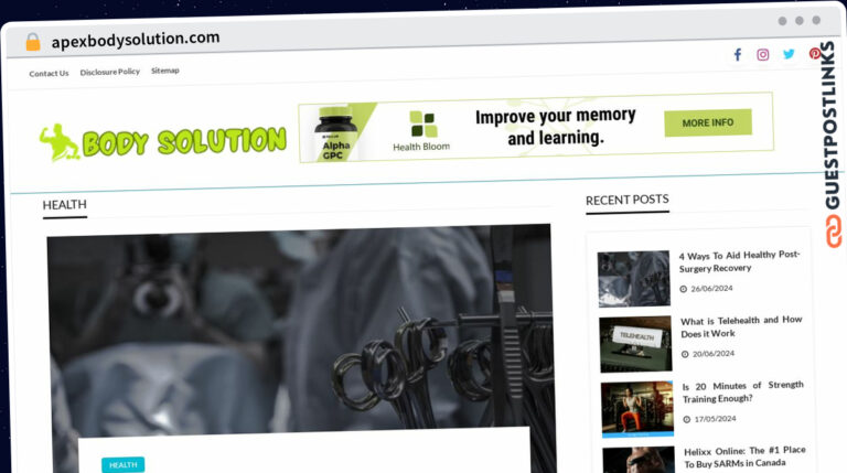 Publish Guest Post on apexbodysolution.com