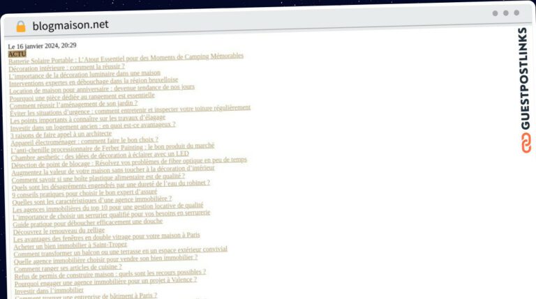 Publish Guest Post on blogmaison.net