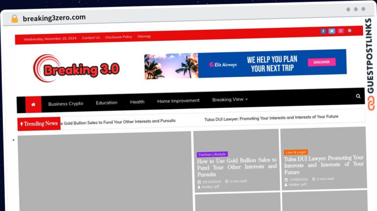 Publish Guest Post on breaking3zero.com