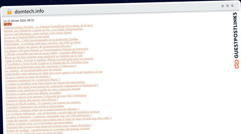 Publish Guest Post on domtech.info