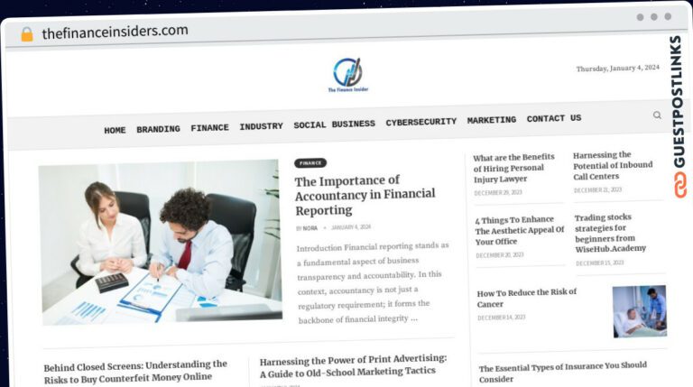 Publish Guest Post on thefinanceinsiders.com