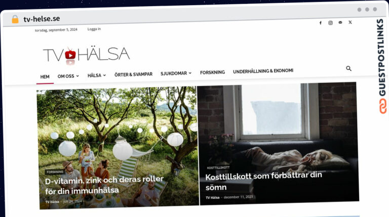 Publish Guest Post on tv-helse.se