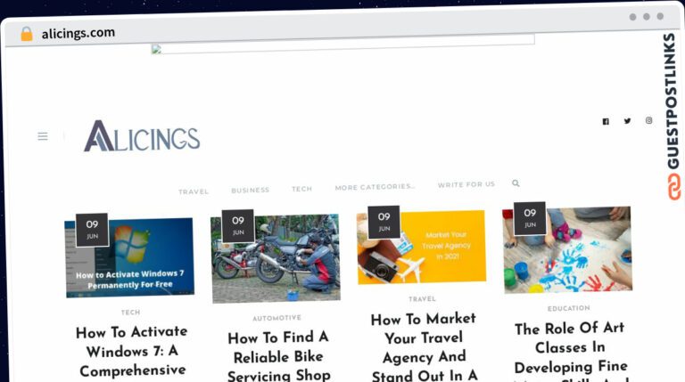 Publish Guest Post on alicings.com