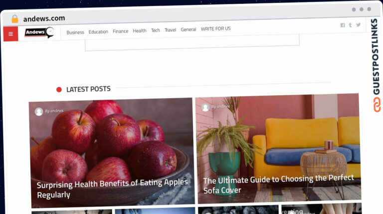 Publish Guest Post on andews.com