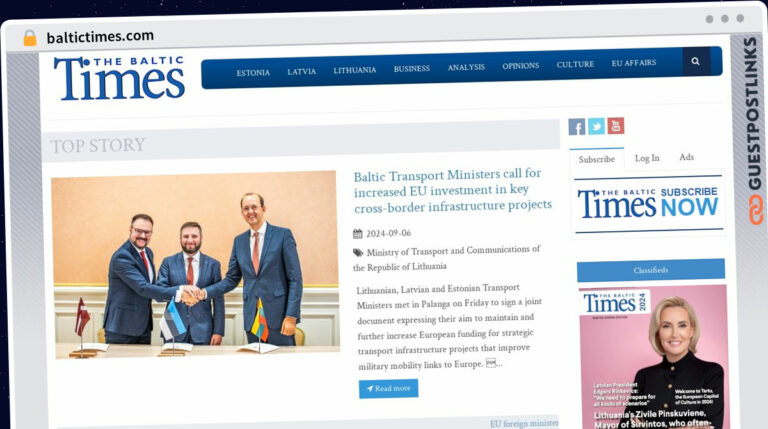 Publish Guest Post on baltictimes.com