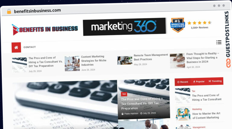 Publish Guest Post on benefitsinbusiness.com