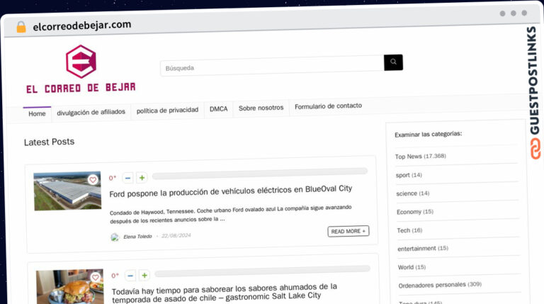 Publish Guest Post on elcorreodebejar.com