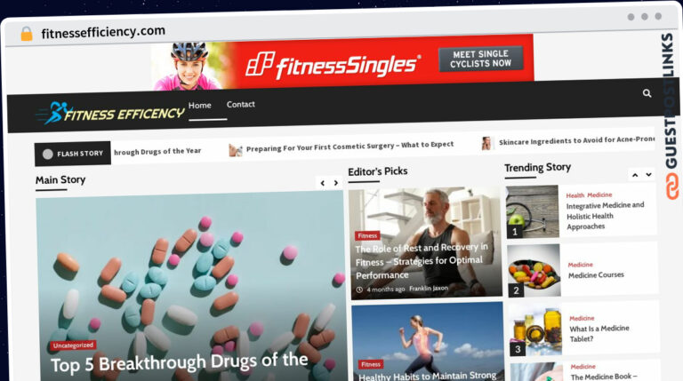 Publish Guest Post on fitnessefficiency.com