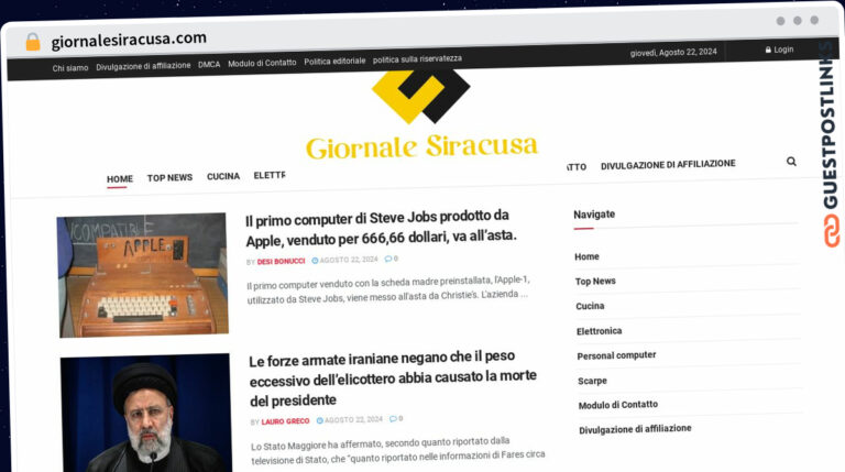Publish Guest Post on giornalesiracusa.com