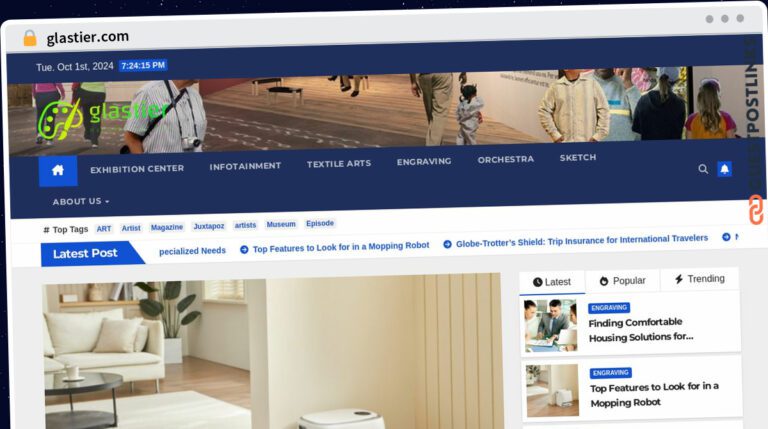 Publish Guest Post on glastier.com
