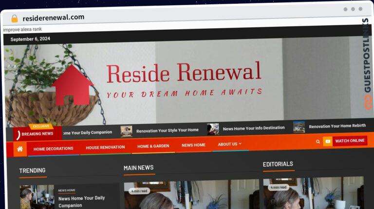 Publish Guest Post on residerenewal.com