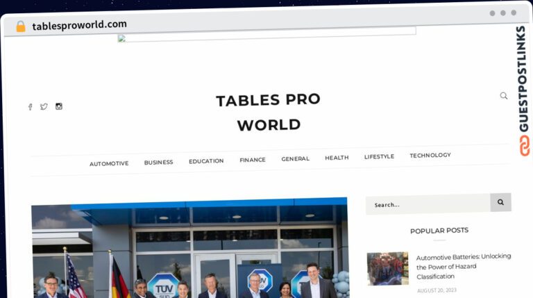 Publish Guest Post on tablesproworld.com