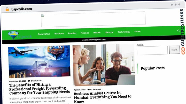 Publish Guest Post on tripovik.com