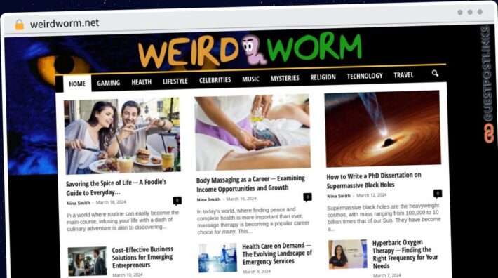 Publish Guest Post on weirdworm.net