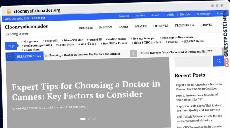 Publish Guest Post on clooneyaficionados.org