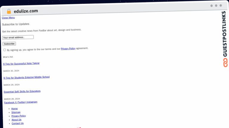 Publish Guest Post on edulize.com