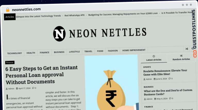 Publish Guest Post on neonnettles.com