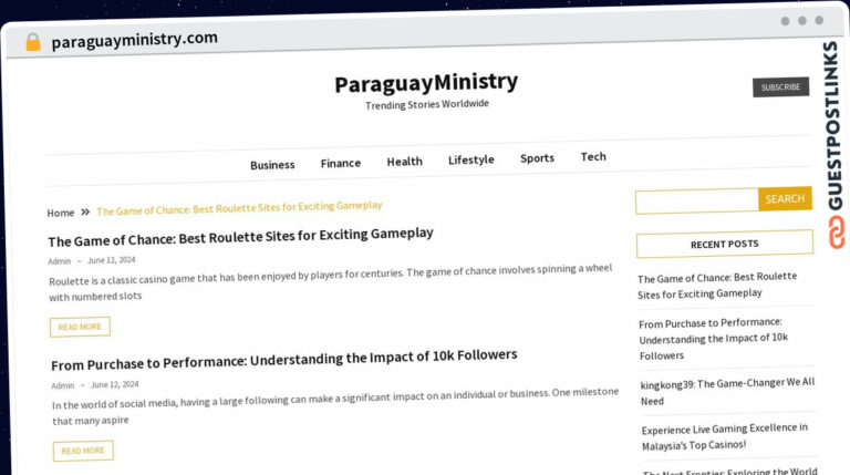 Publish Guest Post on paraguayministry.com