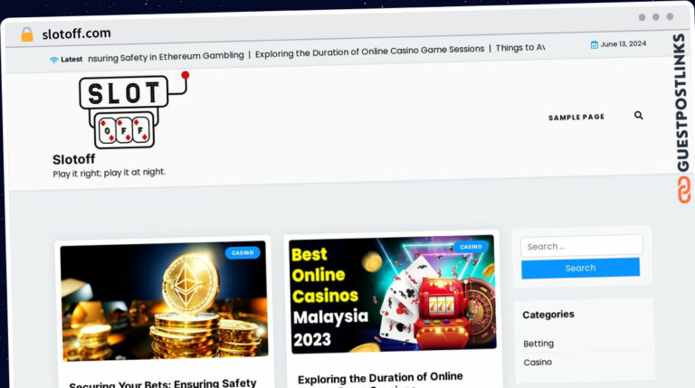 Publish Guest Post on slotoff.com