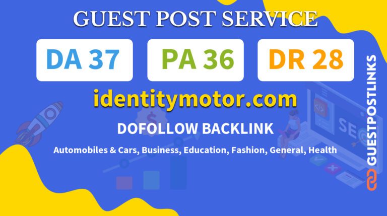 Buy Guest Post on identitymotor.com