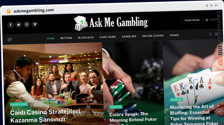 Publish Guest Post on askmegambling.com