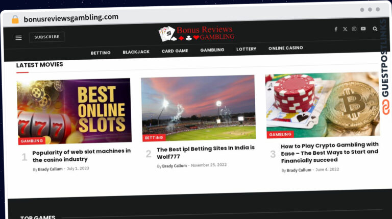 Publish Guest Post on bonusreviewsgambling.com