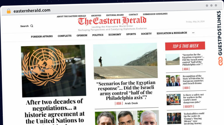 Publish Guest Post on easternherald.com
