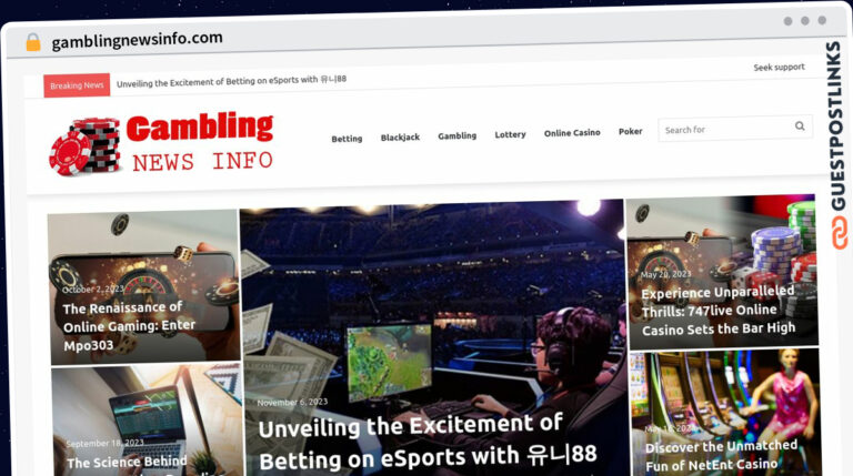 Publish Guest Post on gamblingnewsinfo.com