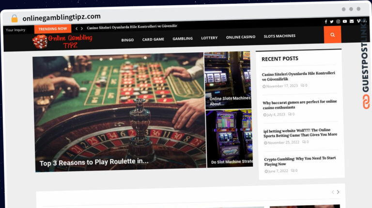 Publish Guest Post on onlinegamblingtipz.com
